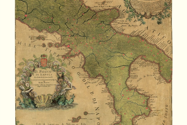 Carta del Regno di Napoli 1700